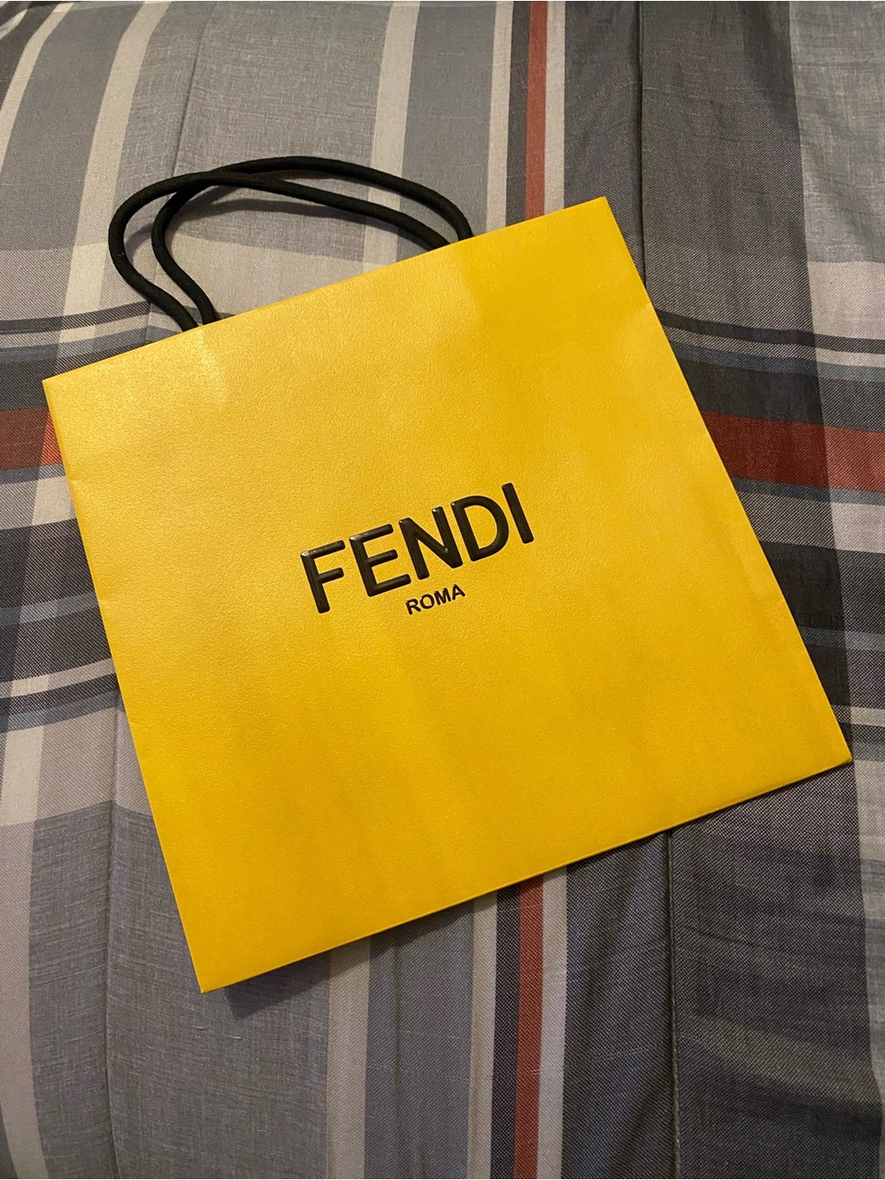 Fendi Yellow Shopping Bag with Black Logo!!